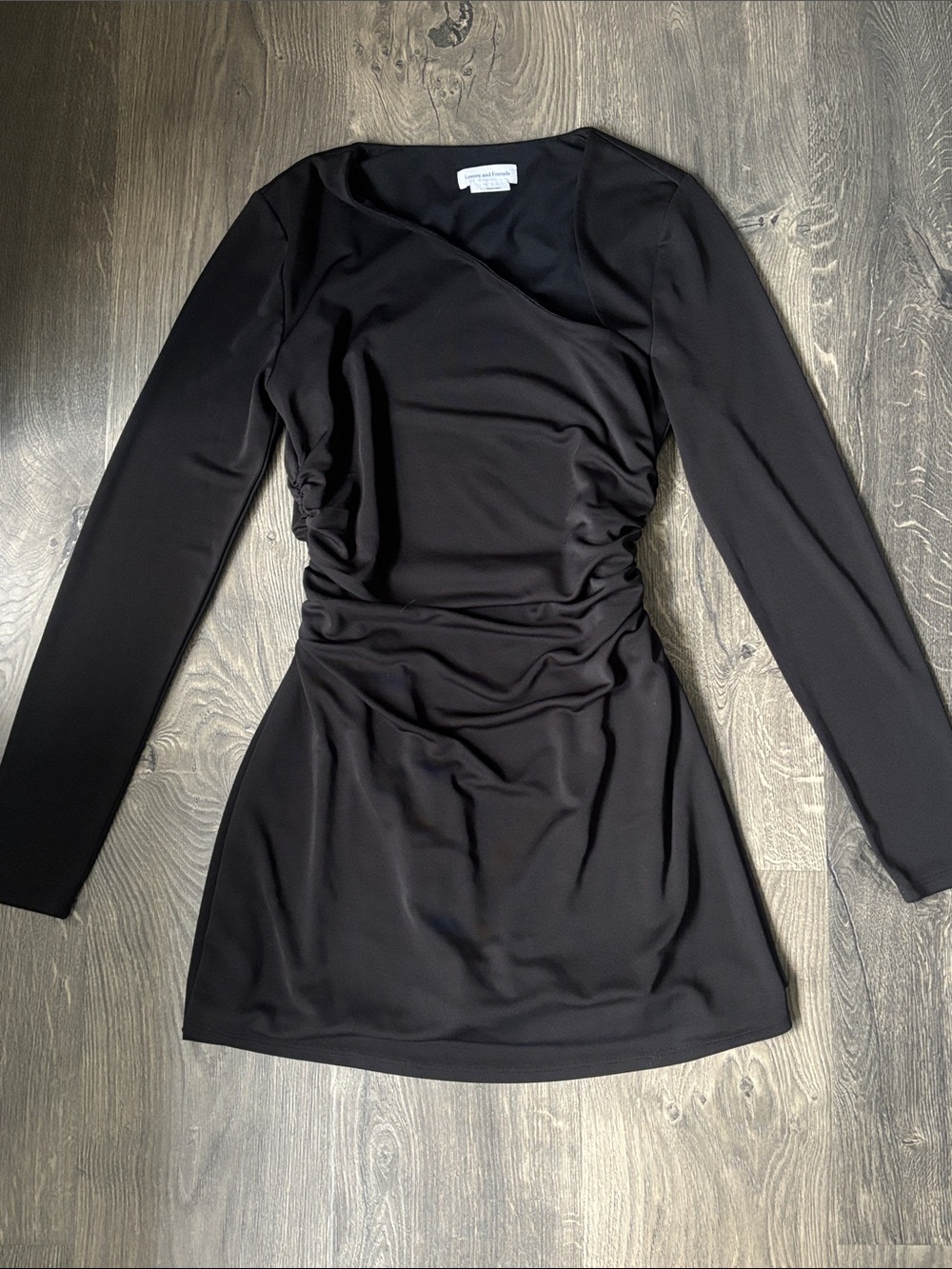 Black Long Sleeve Mini Dress
